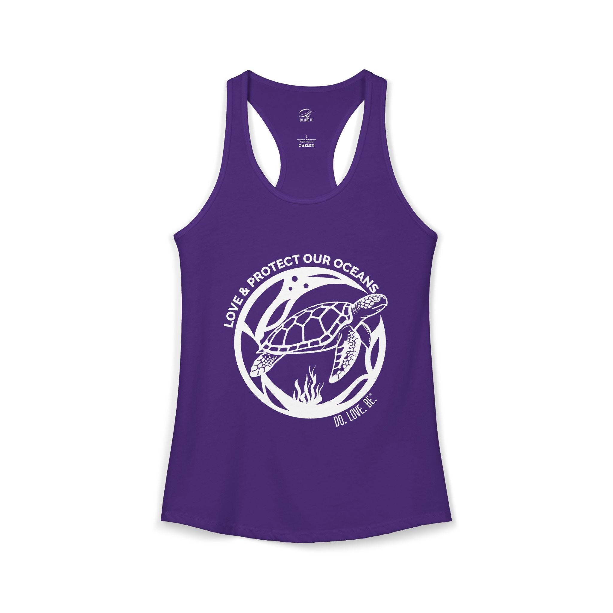 Womens Graphic Tee Sea Turtle Collection Tank top by Do. Love. Be