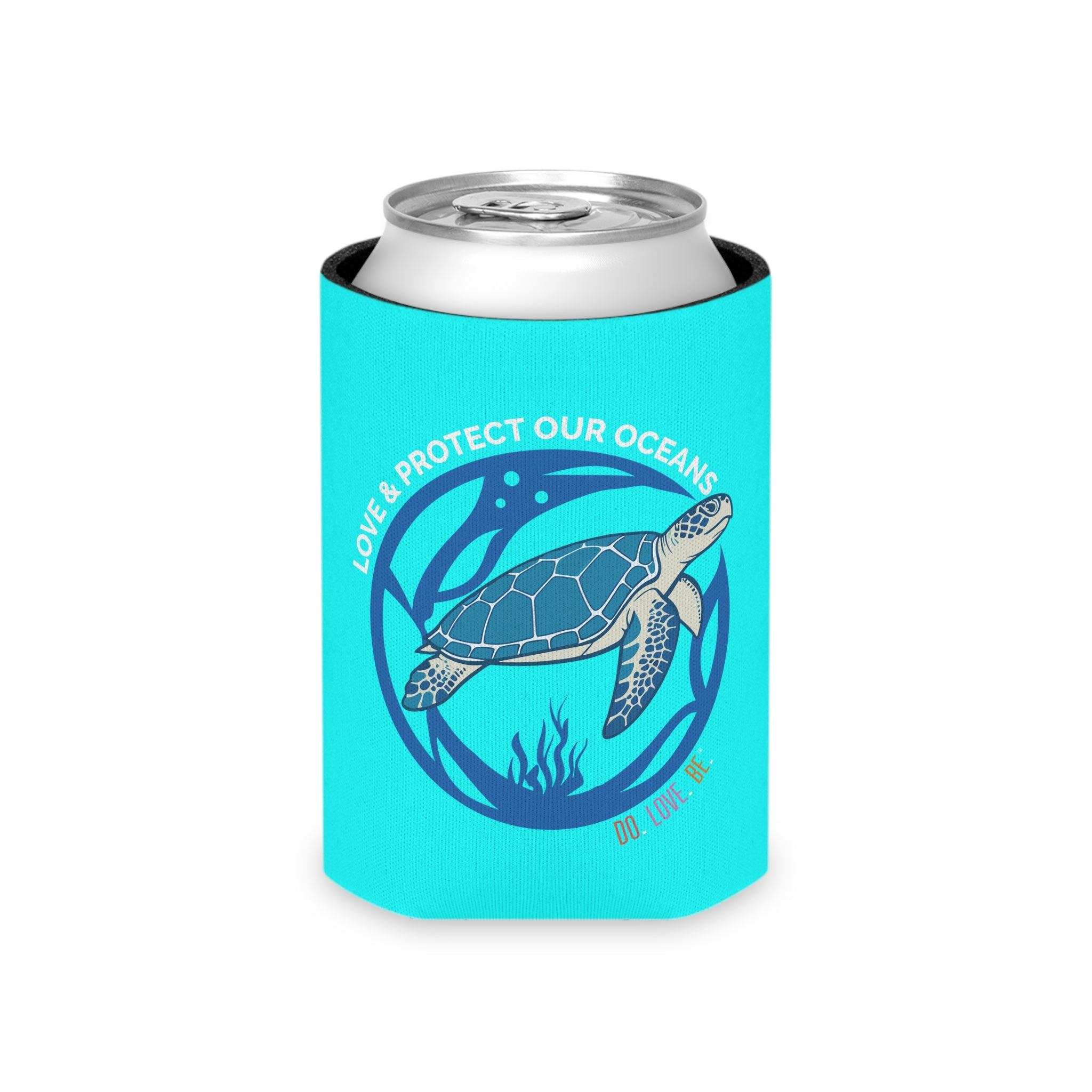 Sea Turtle Can Cooler by DO. LOVE. BE. Apparel