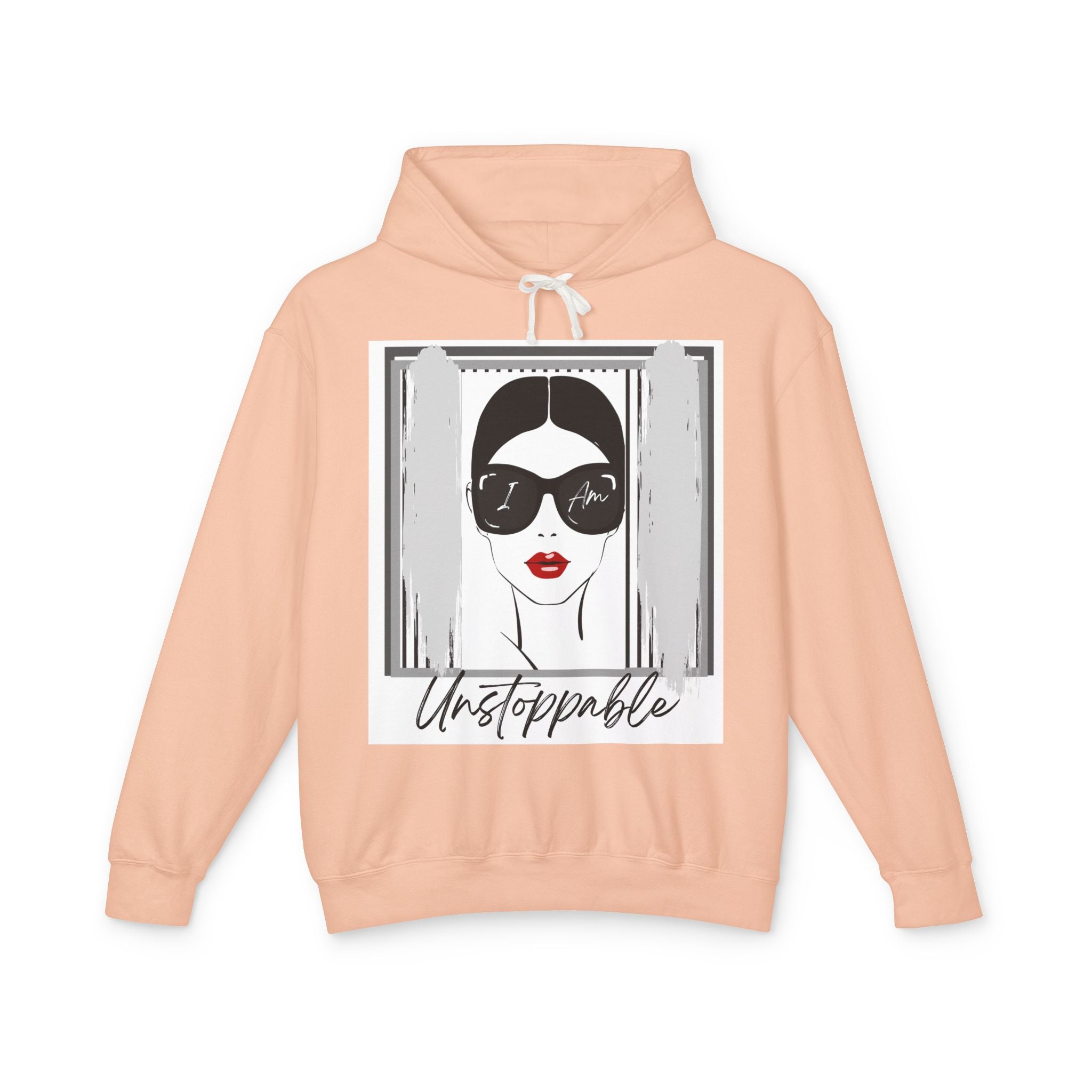 Unstoppable Graphic hoodie with woman's face and sunglasses