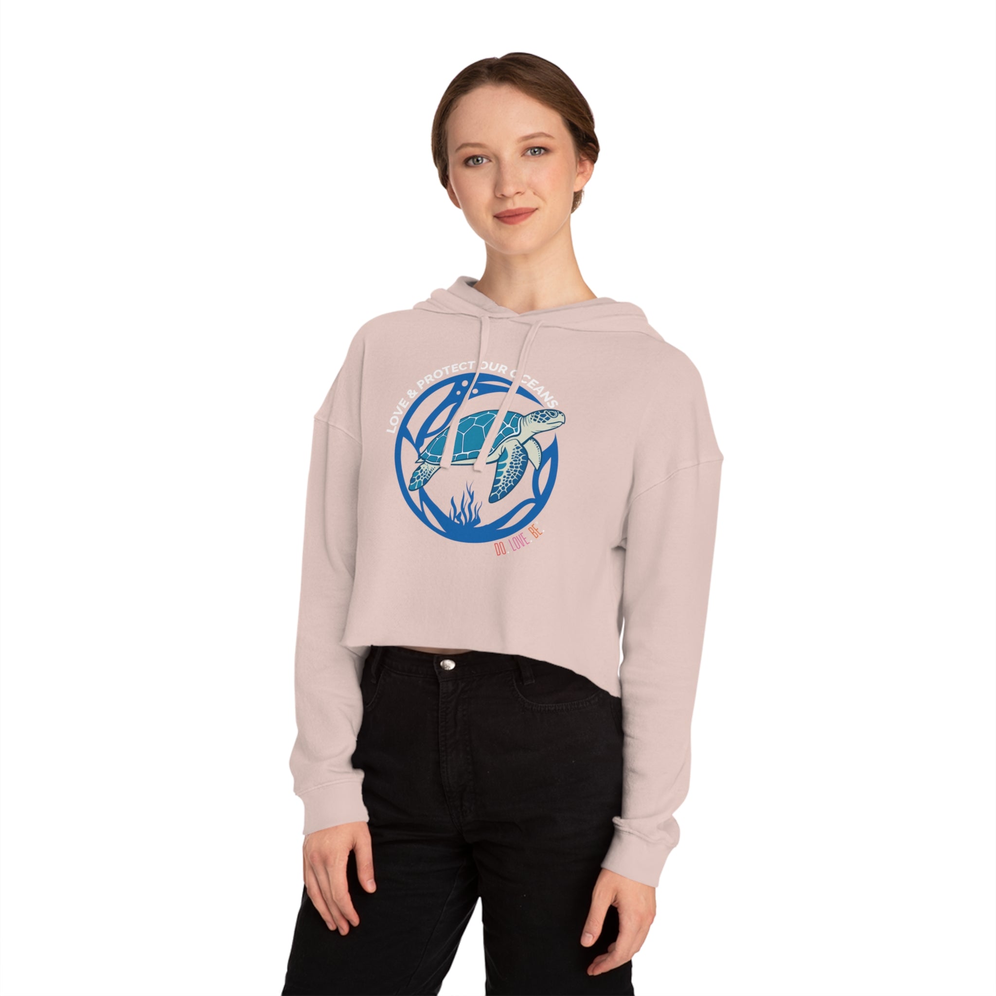 Sea Turtle Women’s Cropped Hooded Sweatshirt
