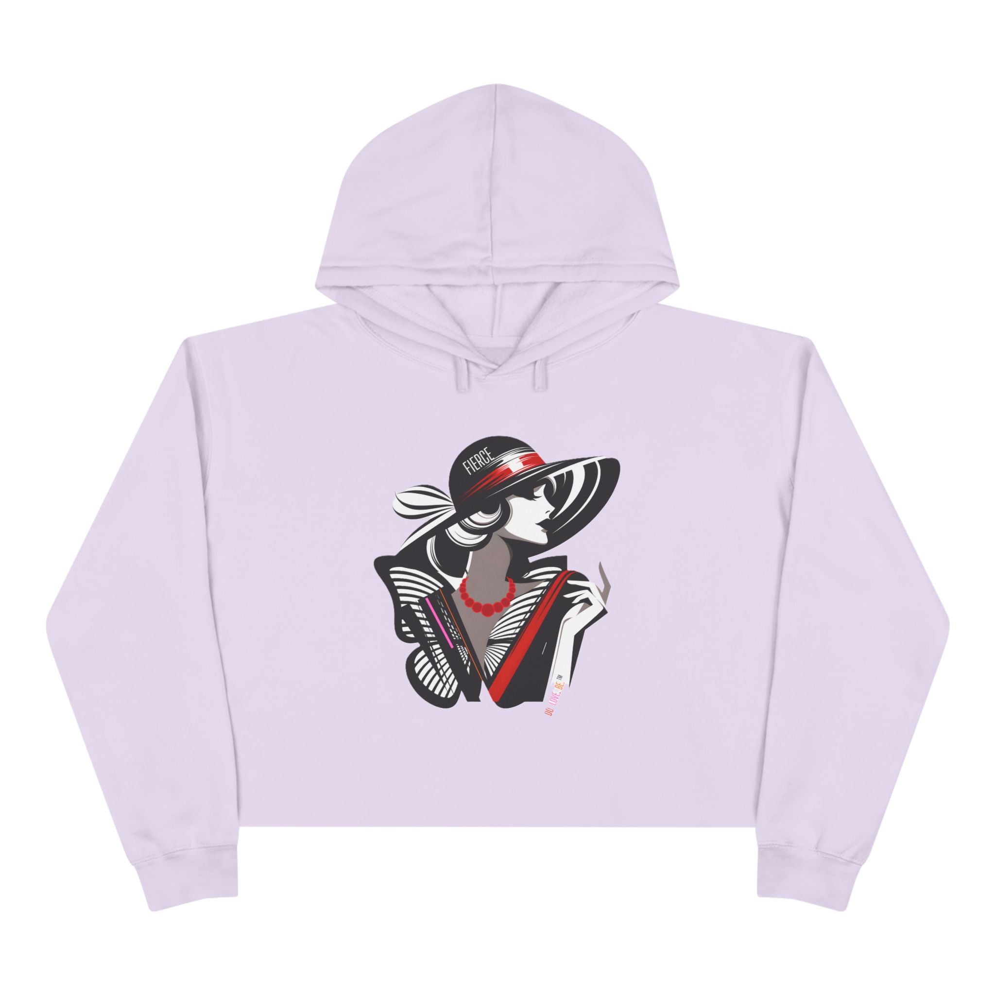 Be fierce graphic women's cropped hoodie by DO. LOVE. BE. Apparel