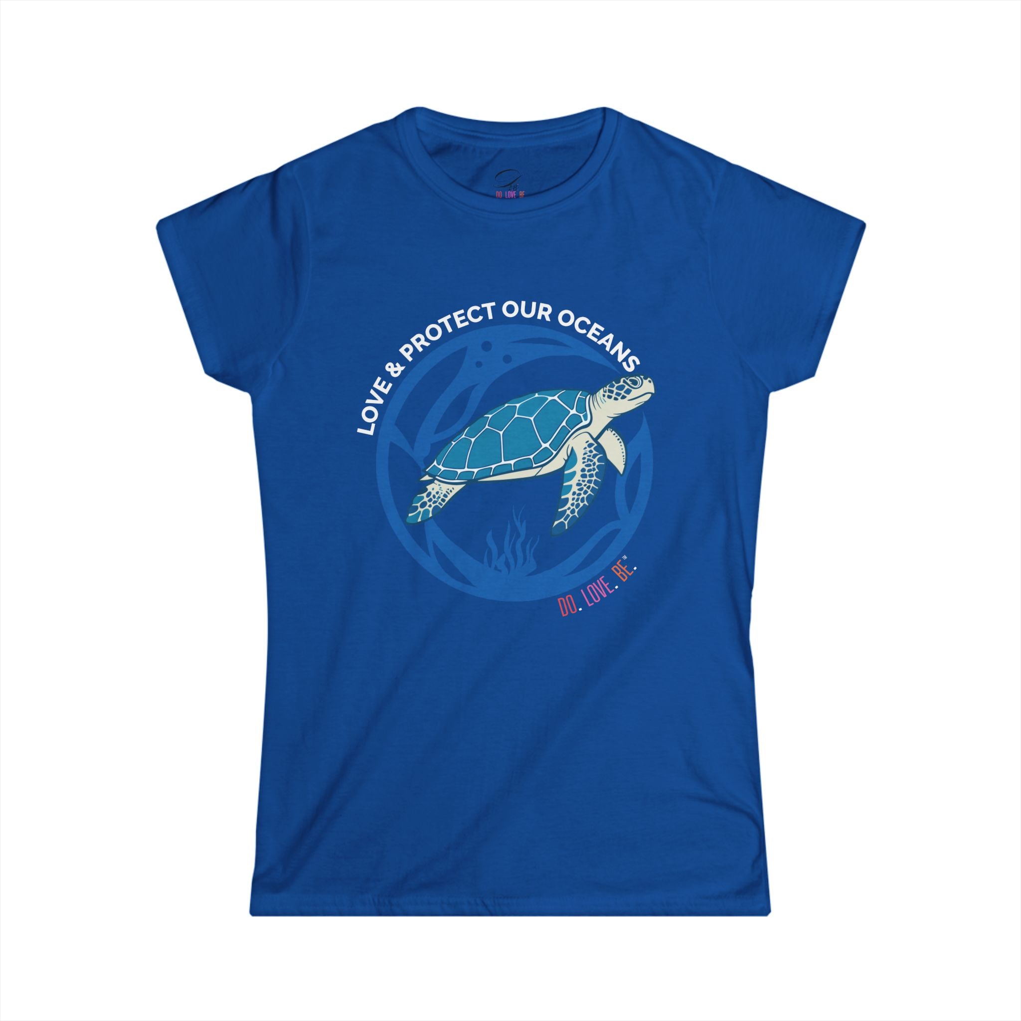 Sea Turtle Womens Graphic Tee - Dark Color Design