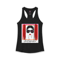 Unstoppable women's face with sunglasses graphic tank top
