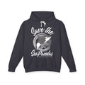 Save the Sea Pandas (Orcas) Fashion Hoodie — Orca Whale Graphic Pullover: Grey