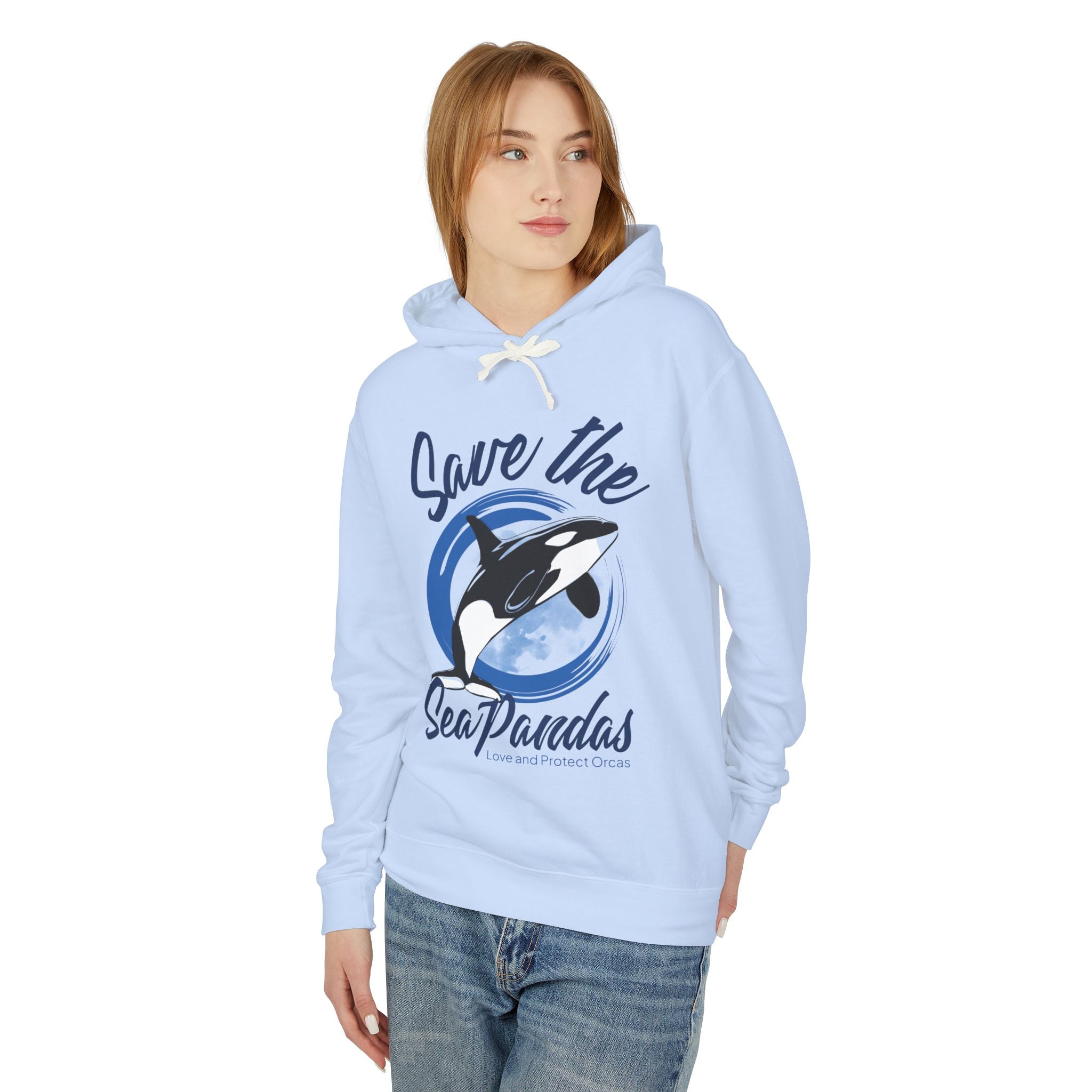 Save the Sea Pandas (Orcas) Fashion Hoodie — Orca Whale Graphic Pullover: Colors