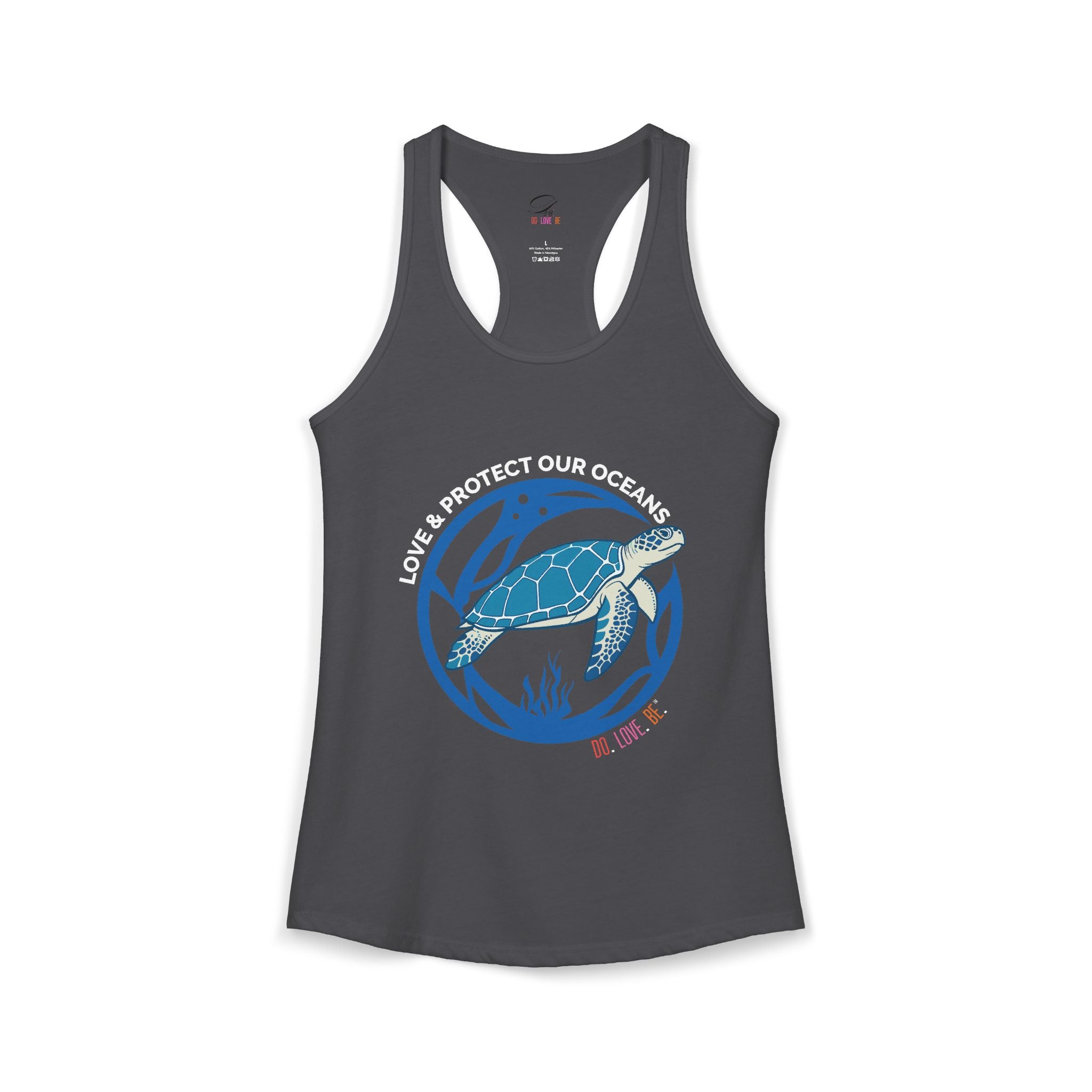 Womens Graphic Tee Sea Turtle Collection Tank top by Do. Love. Be