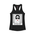 Unstoppable Graphic tank top with a woman's face and sunglasses