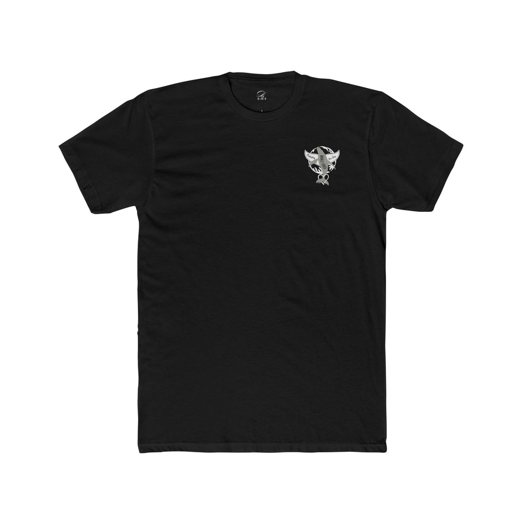 Black Whale & Wave Graphic Tee — Cotton Whale Dive Ocean Surf Shirt (Supports Whale Conservation)