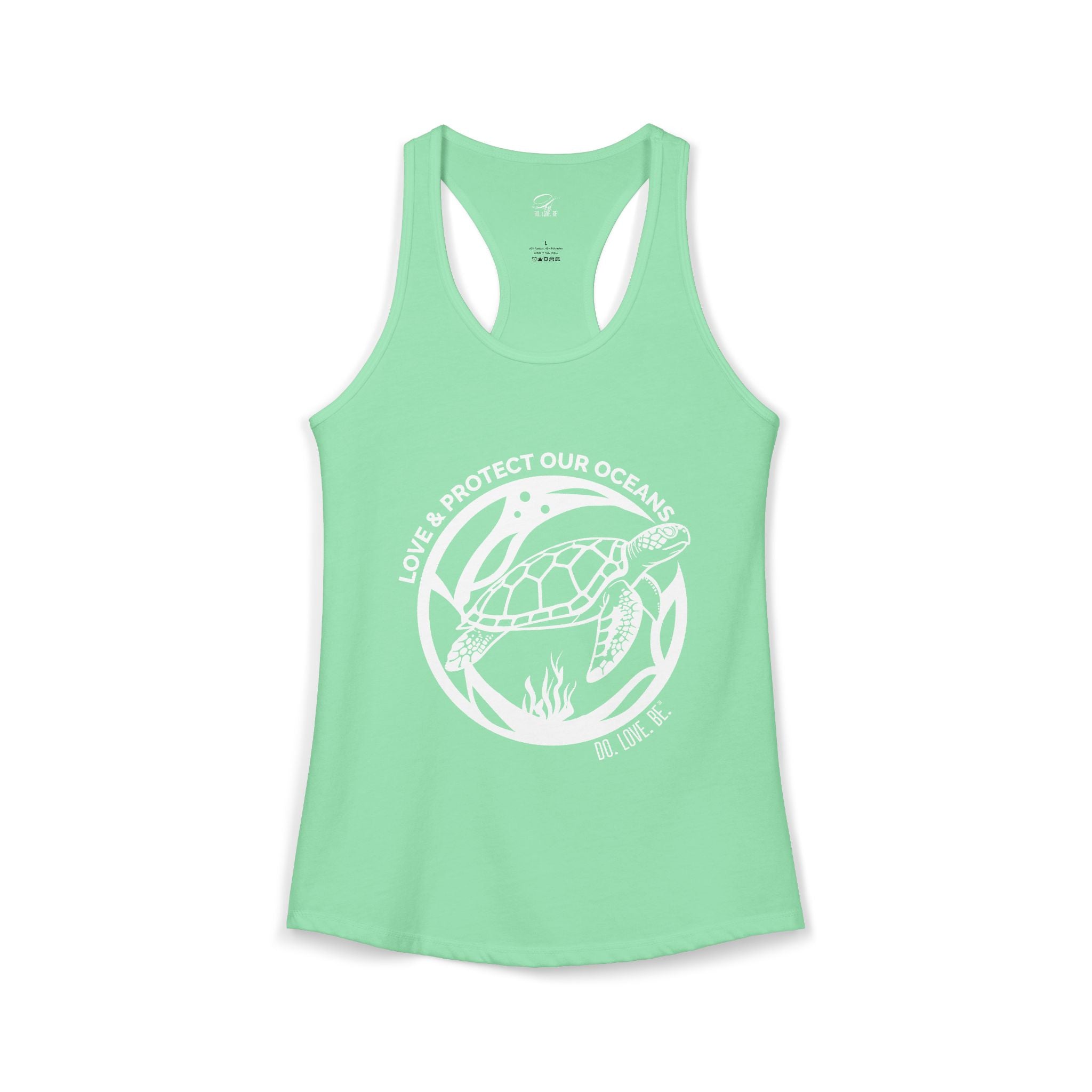Womens Graphic Tee Sea Turtle Collection Tank top by Do. Love. Be