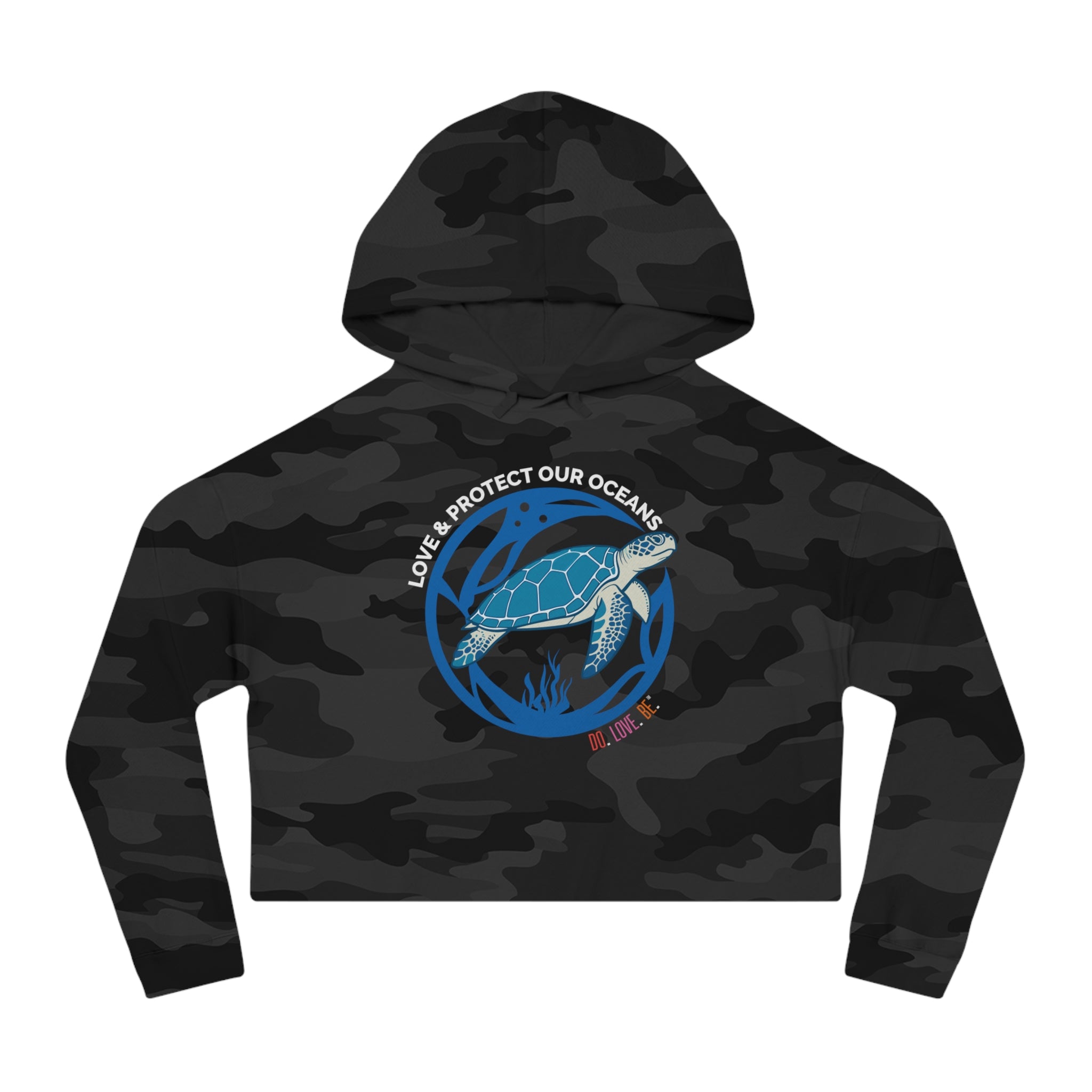 Sea Turtle Women’s Cropped Hooded Sweatshirt