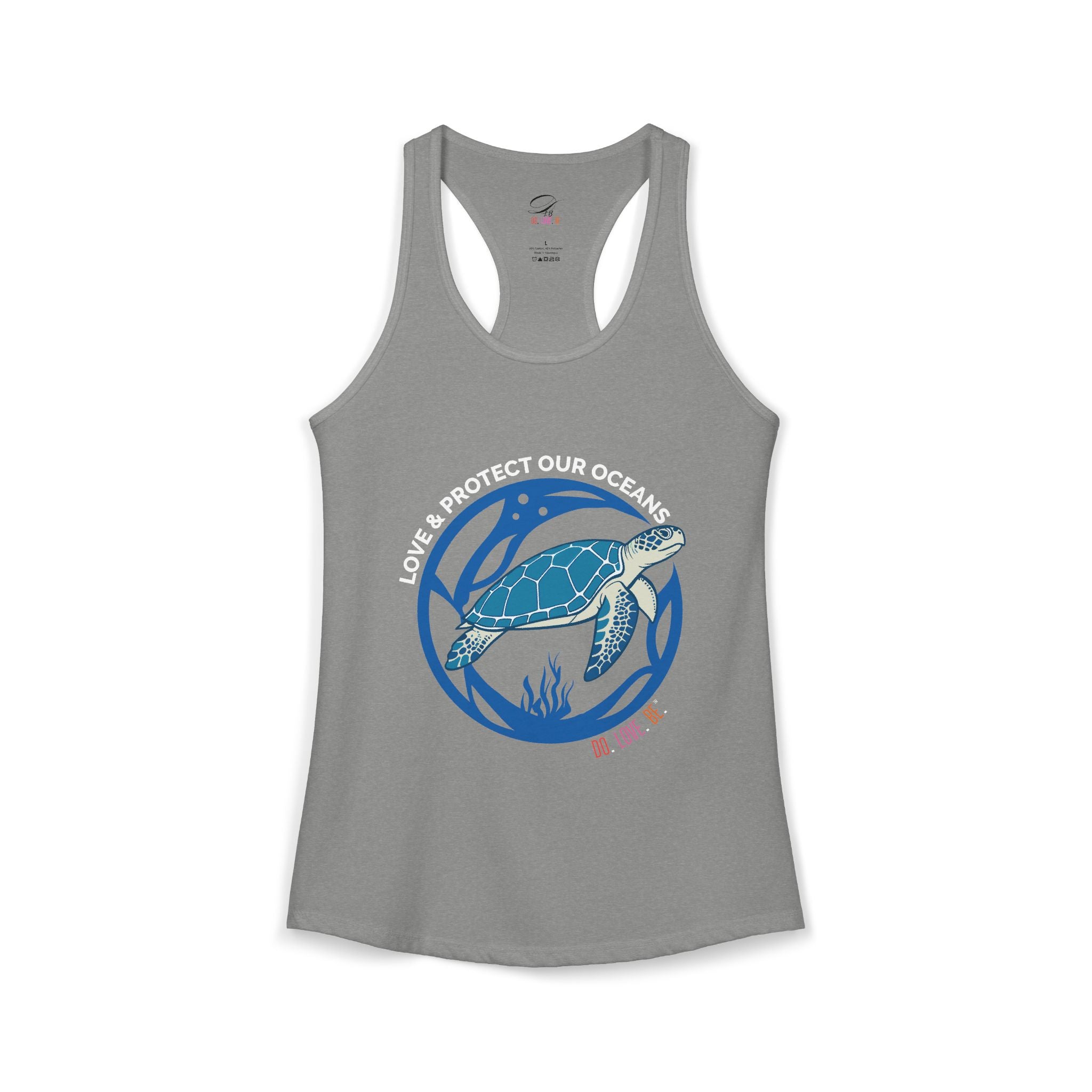 Womens Graphic Tee Sea Turtle Collection Tank top by Do. Love. Be
