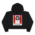 Unstoppable Graphic cropped hoodie with a woman's face and sunglasses