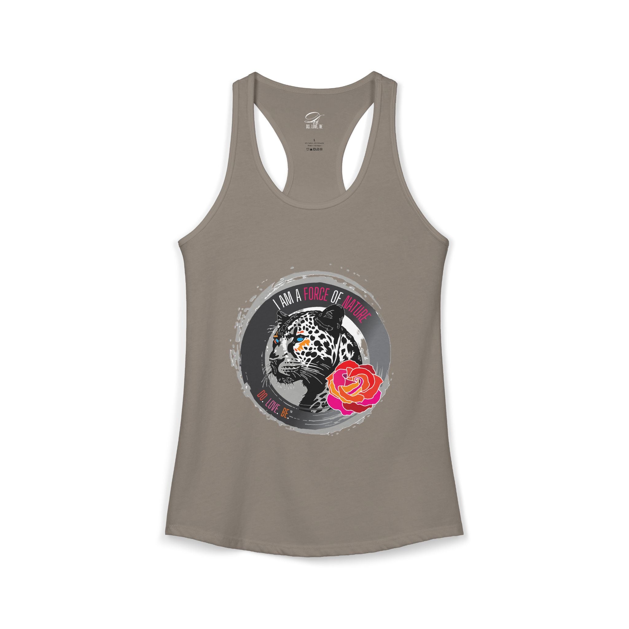 Womens Leopard Force of Nature Ideal Racerback Tank
