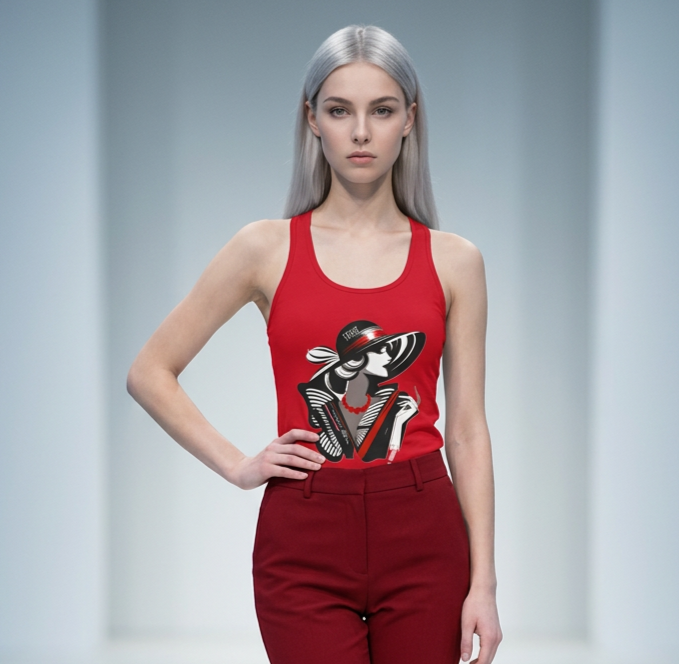 Women's graphic tee collection featuring a woman in a hat by DO. LOVE. BE. Apparel