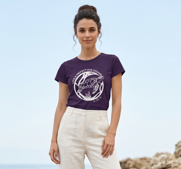 Womens sea turtle graphic tee by DO. LOVE. BE. Apparel