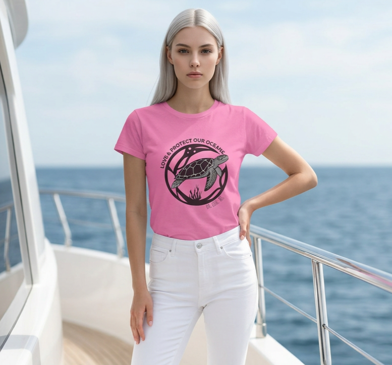 Womens sea turtle graphic tee by DO. LOVE. BE. Apparel