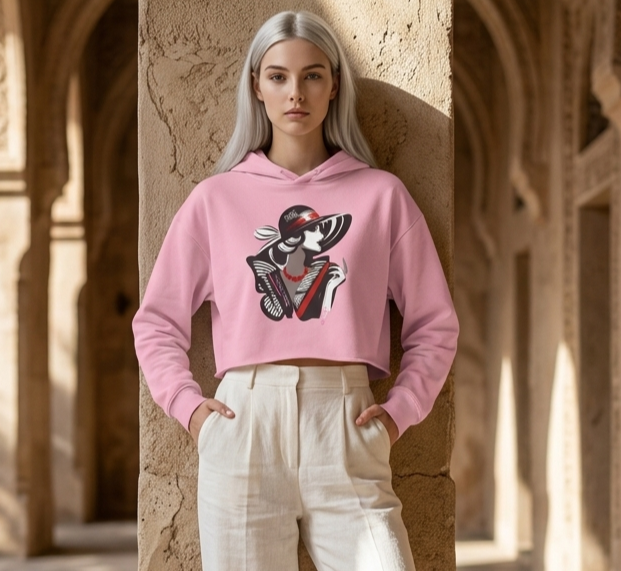 Be fierce graphic women's cropped hoodie by DO. LOVE. BE. Apparel