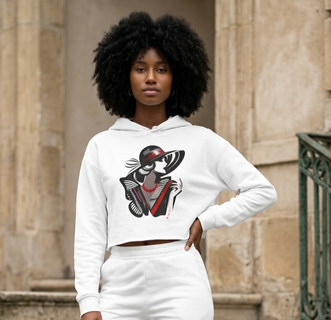 Be fierce graphic women's cropped hoodie by DO. LOVE. BE. Apparel