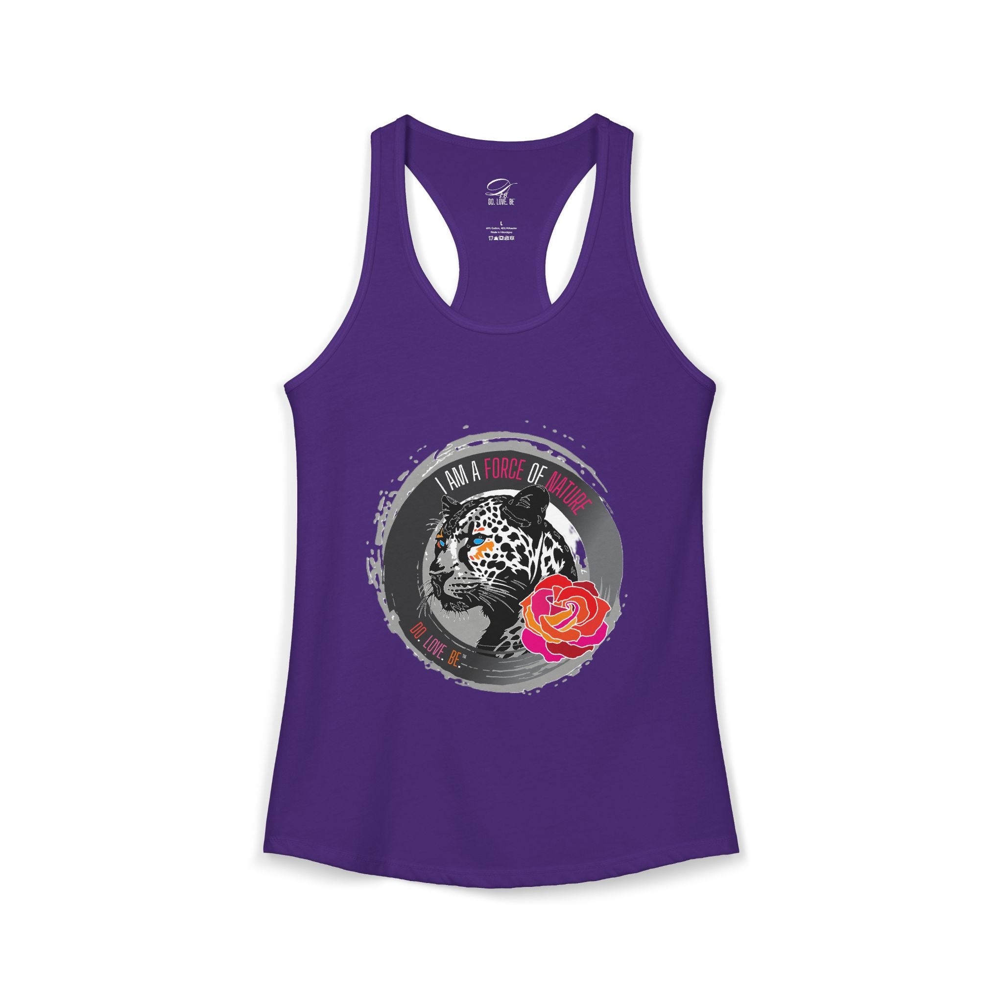 Womens Leopard Force of Nature Ideal Racerback Tank
