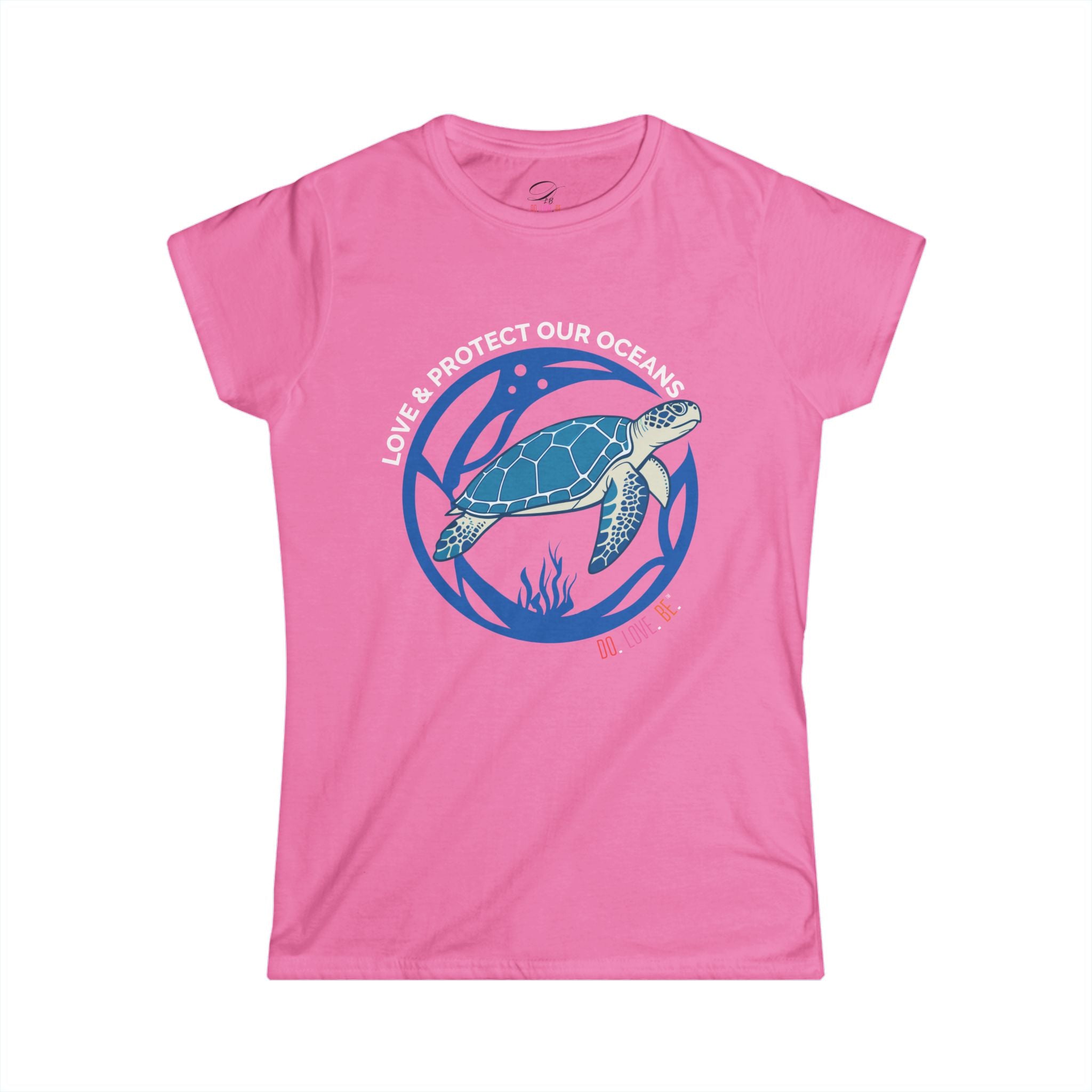 Sea Turtle Womens Graphic Tee - Dark Color Design