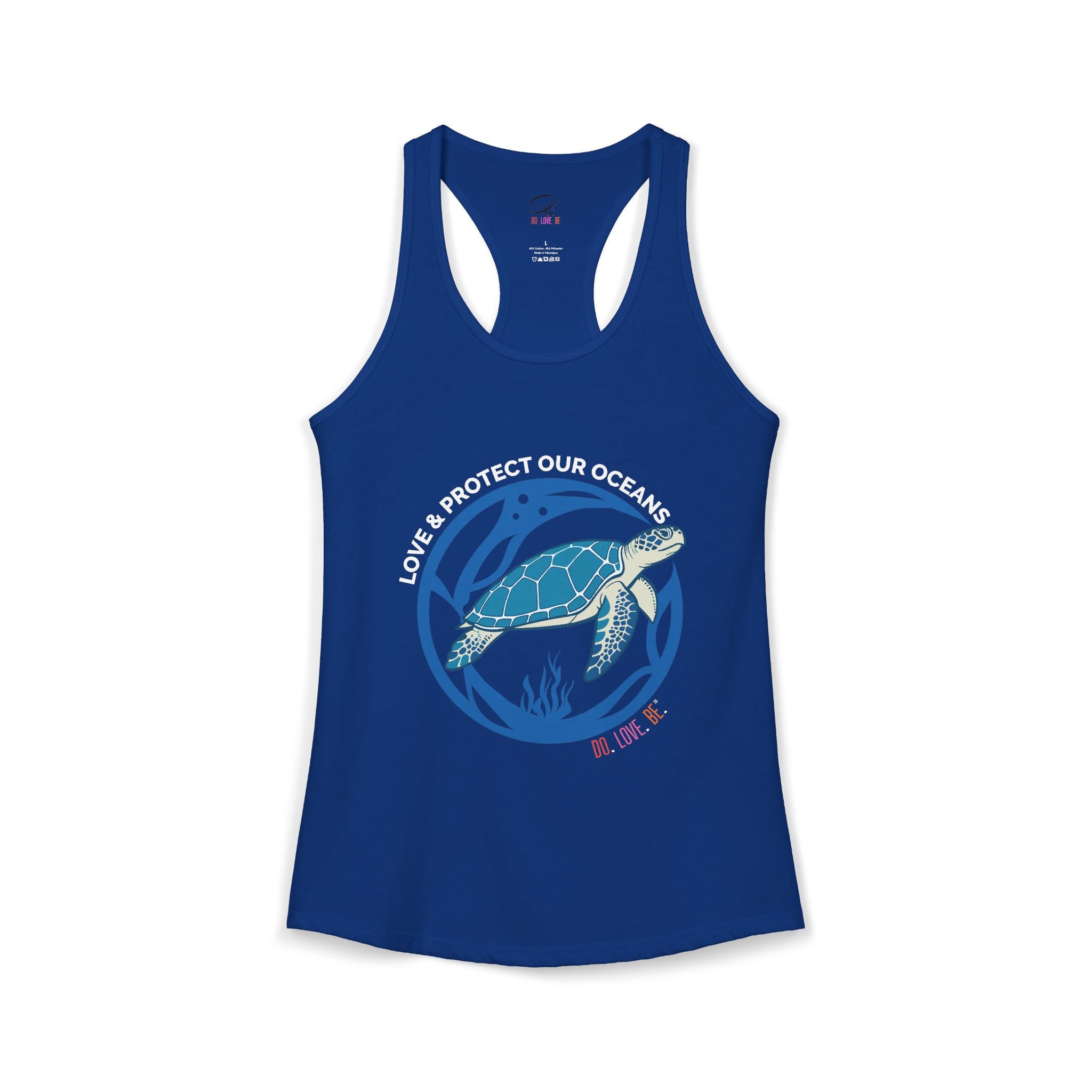 Womens sea turtle graphic tank top by DO. LOVE. BE. Apparel