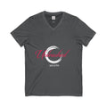 Unleashed Soul on Fire V-Neck Tee, Feminine Pink Unleashed Graphic T-Shirt