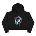 White shark lover graphic women's cropped hoodie by DO. LOVE. BE. 