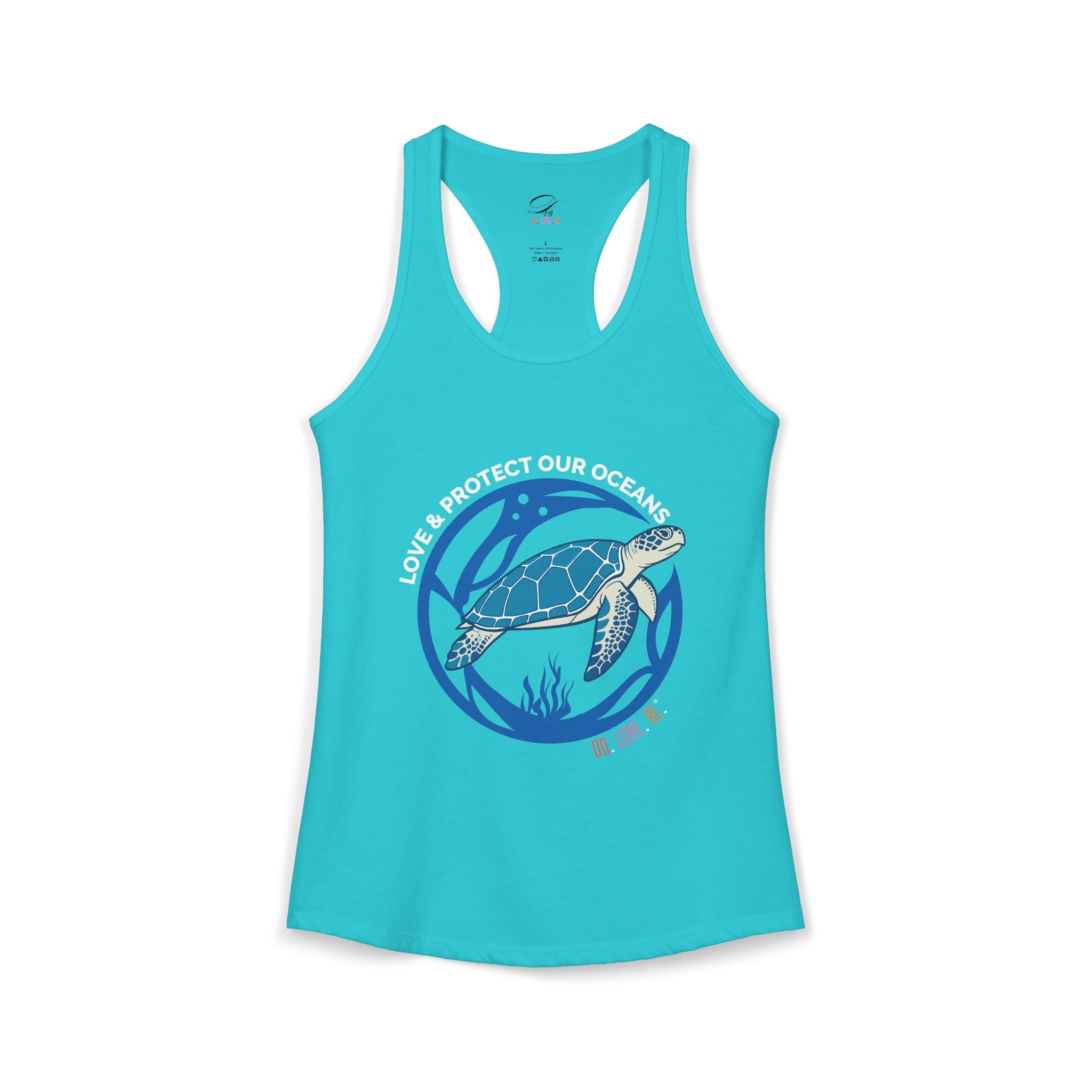 Womens Graphic Tee Sea Turtle Collection Tank top by Do. Love. Be