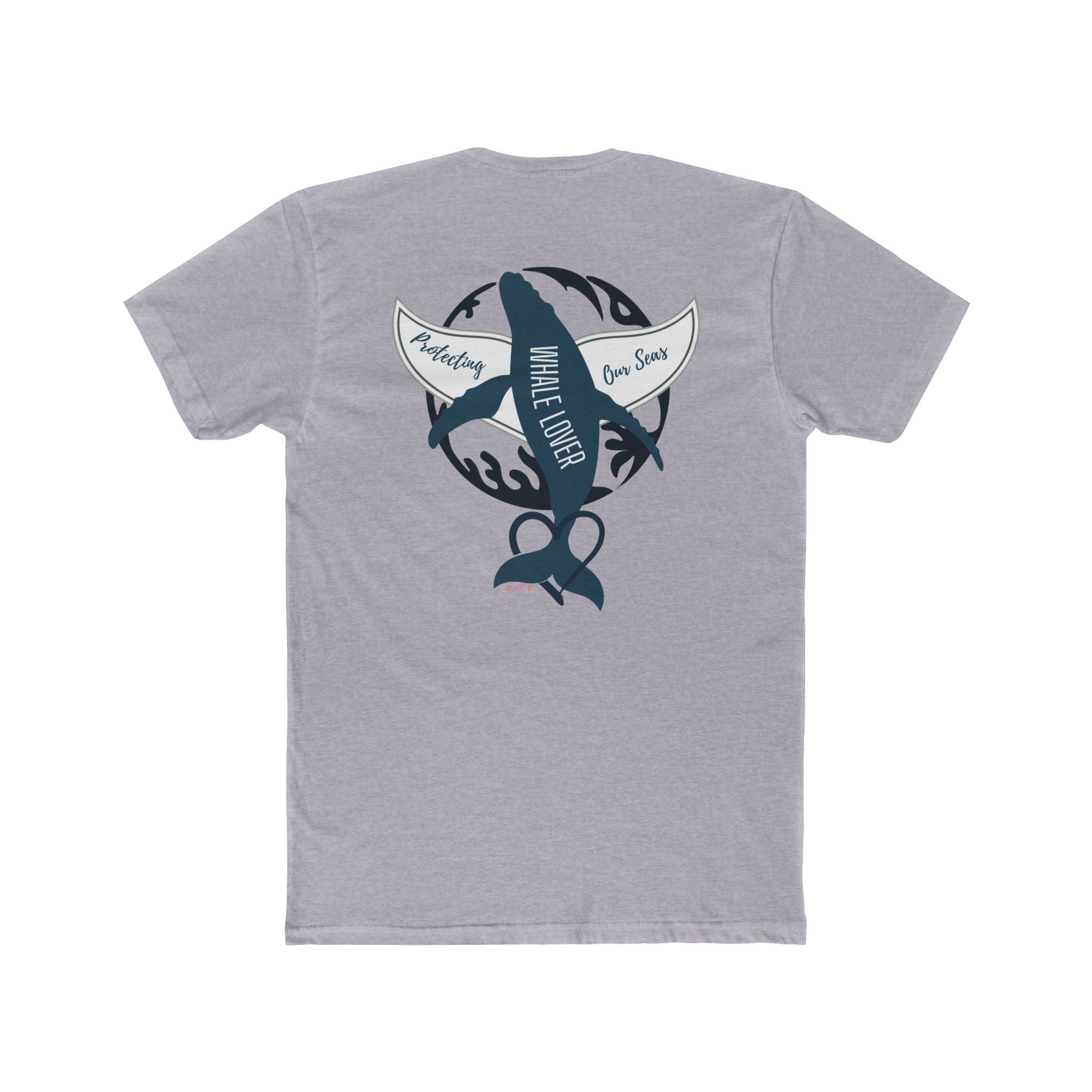 Grey Whale & Wave Graphic Tee — Cotton Whale Dive Ocean Surf Shirt (Supports Whale Conservation)