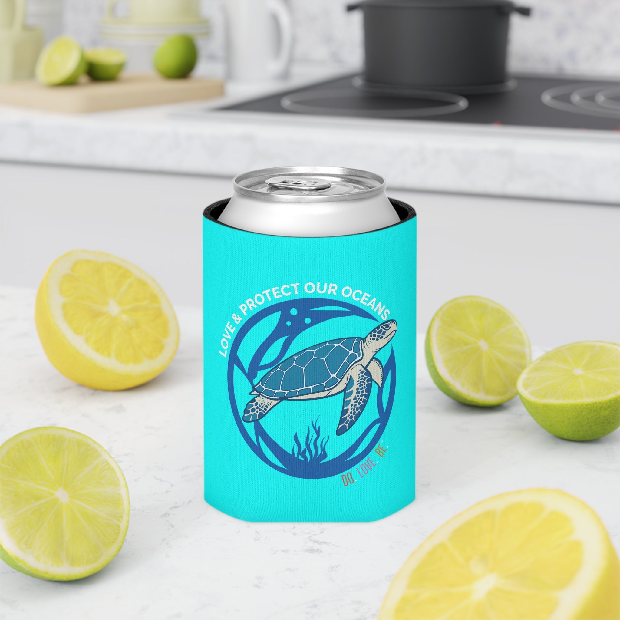 Sea Turtle Can Cooler by DO. LOVE. BE. Apparel