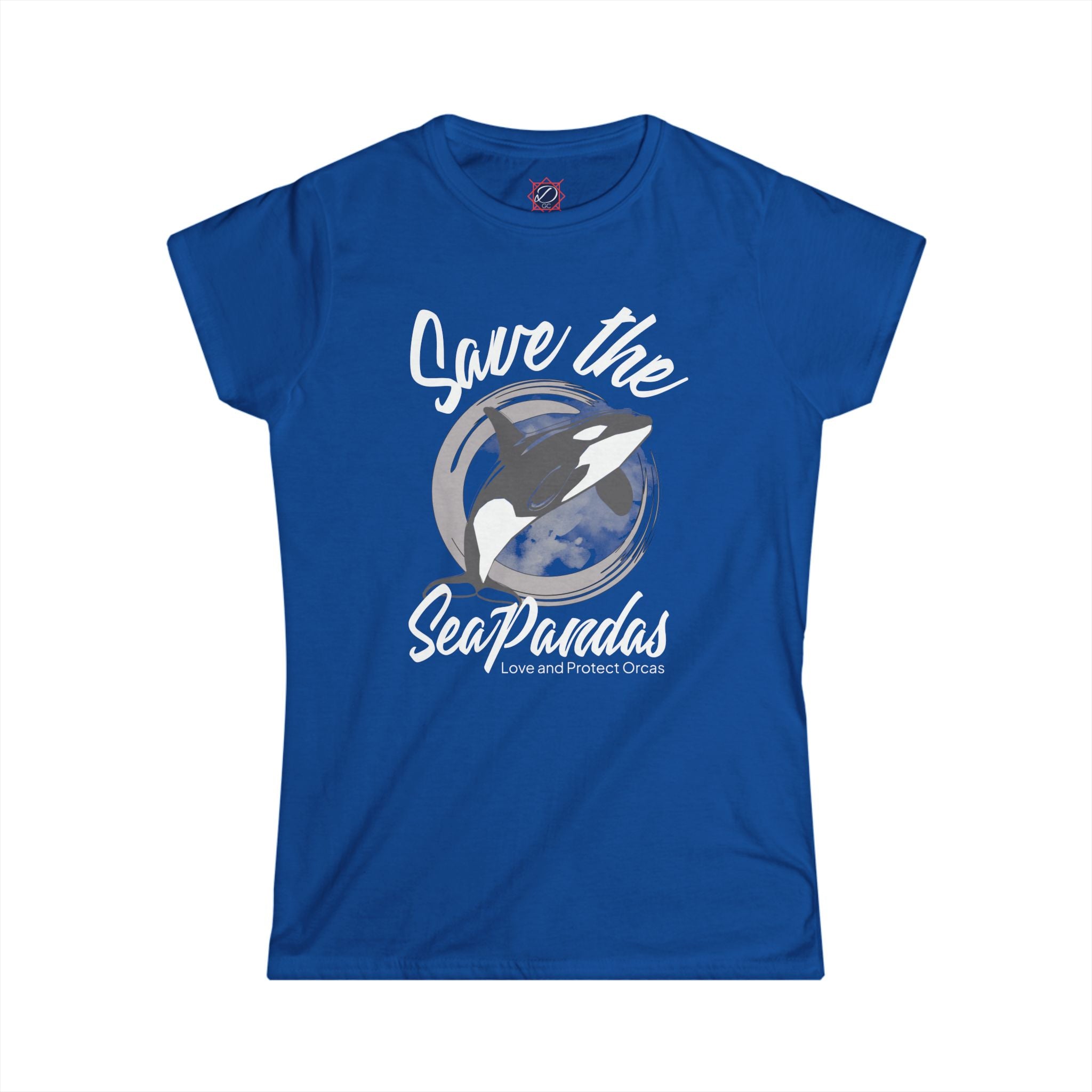 Save the Sea Pandas Tee — Women's Orca Conservation T‑Shirt: Grey