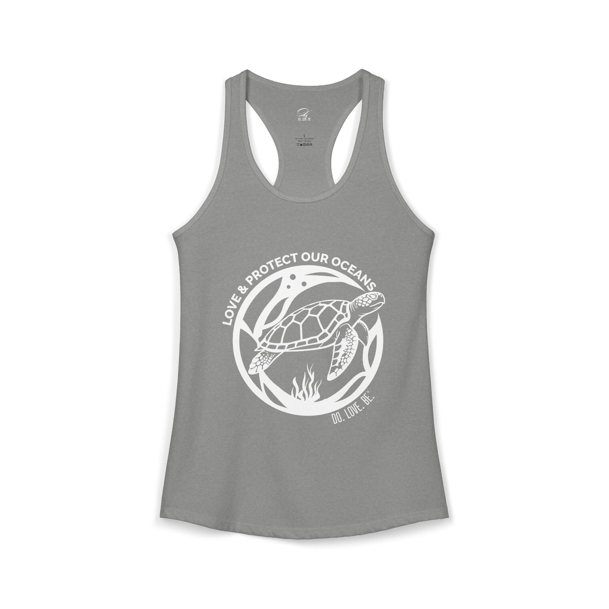 Womens Graphic Tee Sea Turtle Collection Tank top by Do. Love. Be