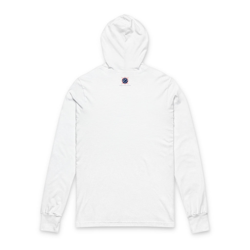 Save the Sea Pandas Hooded Long Sleeve Tee — Orca Conservation Graphic Top: Light colors