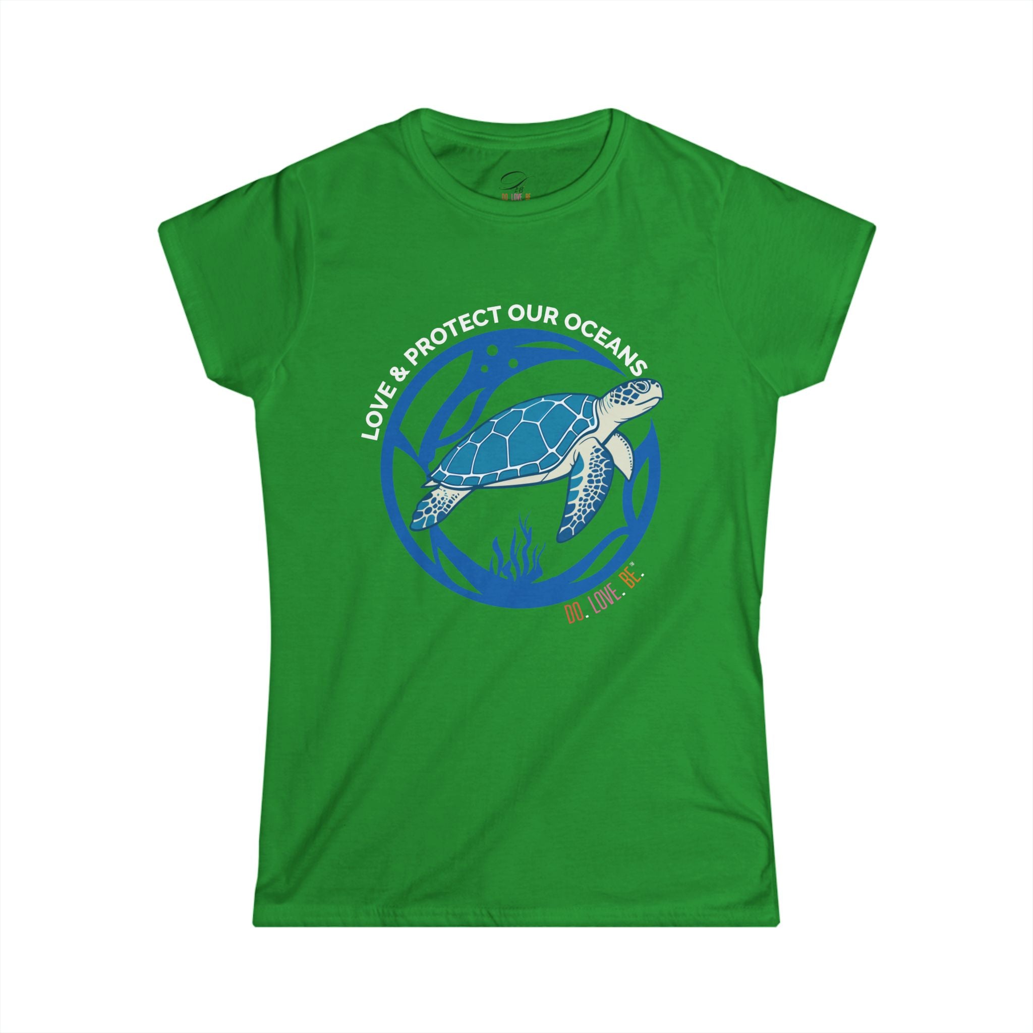 Sea Turtle Womens Graphic Tee - Dark Color Design