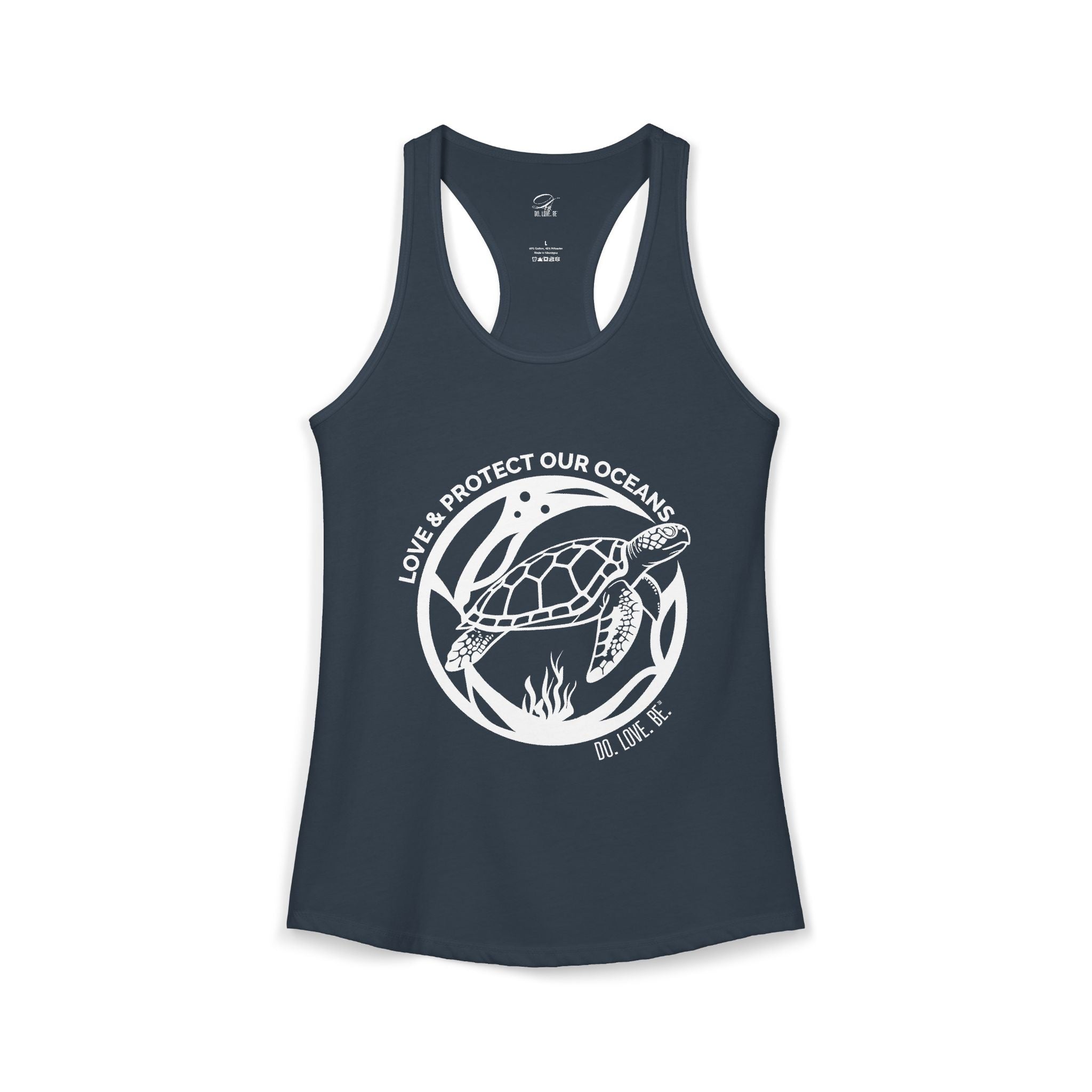 Womens Graphic Tee Sea Turtle Collection Tank top by Do. Love. Be