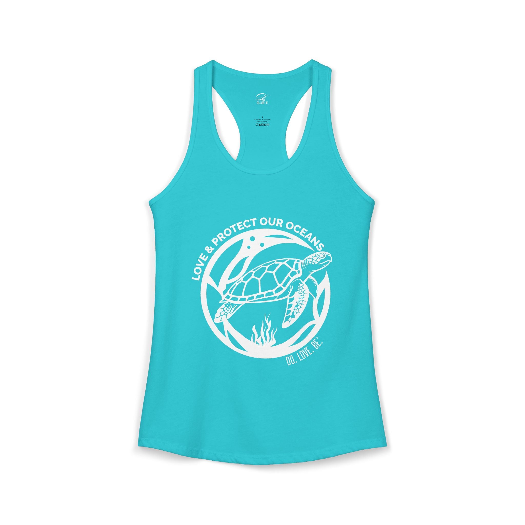 Womens Graphic Tee Sea Turtle Collection Tank top by Do. Love. Be