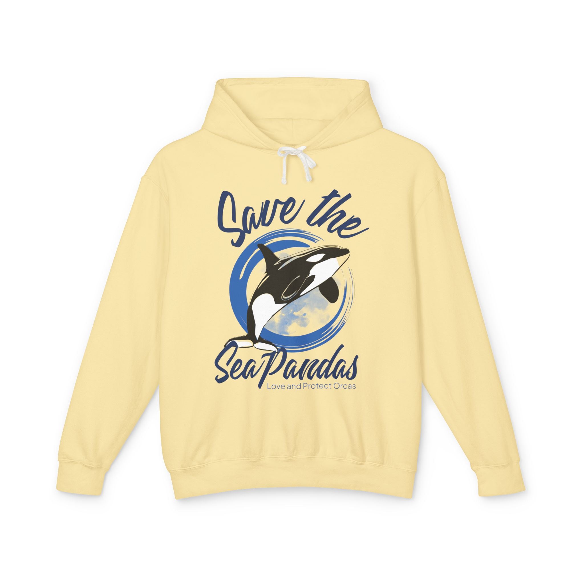 Save the Sea Pandas (Orcas) Fashion Hoodie — Orca Whale Graphic Pullover: Colors
