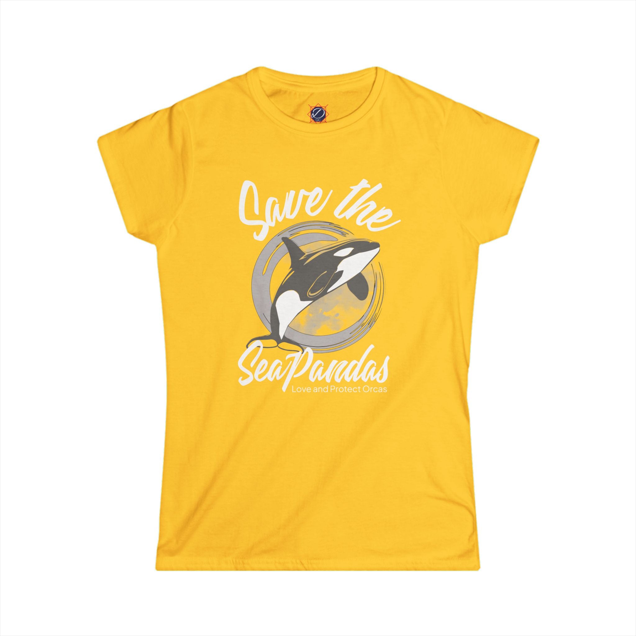 Save the Sea Pandas Tee — Women's Orca Conservation T‑Shirt: Grey