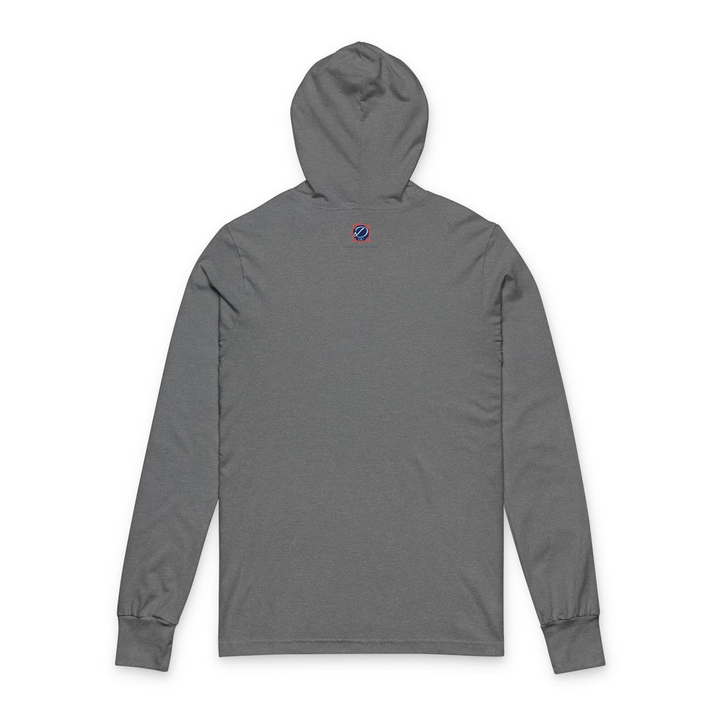 Save the Sea Pandas Hooded Long Sleeve Tee — Orca Conservation Graphic Hoodie Top: Dark Colors