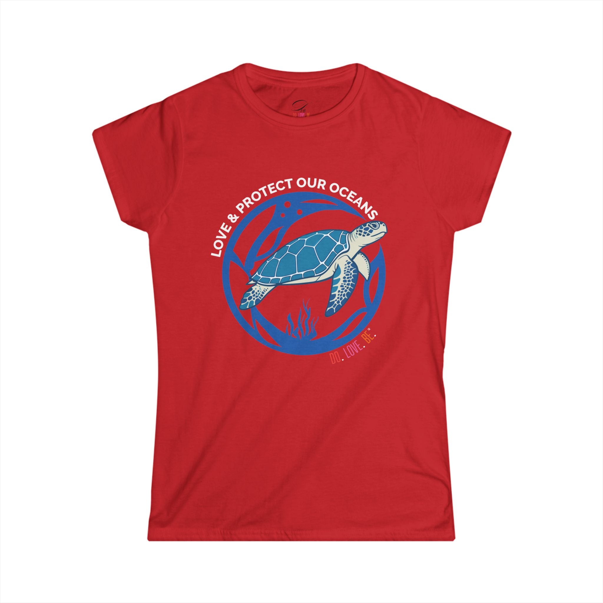 Sea Turtle Womens Graphic Tee - Dark Color Design