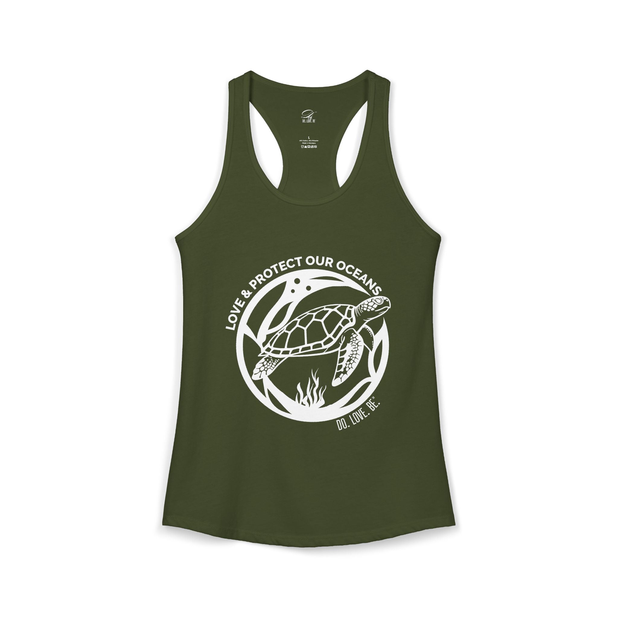 Womens Graphic Tee Sea Turtle Collection Tank top by Do. Love. Be