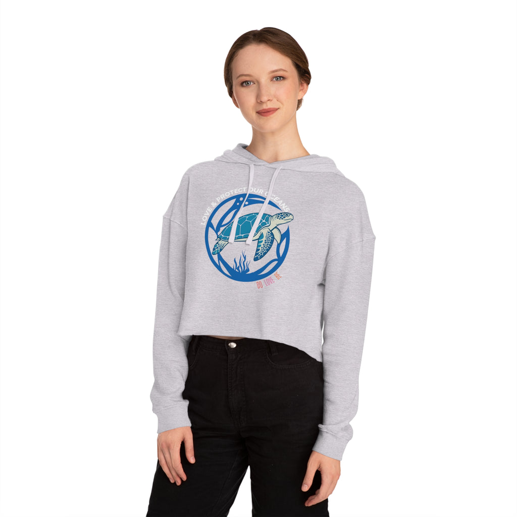 Sea Turtle Women’s Cropped Hooded Sweatshirt