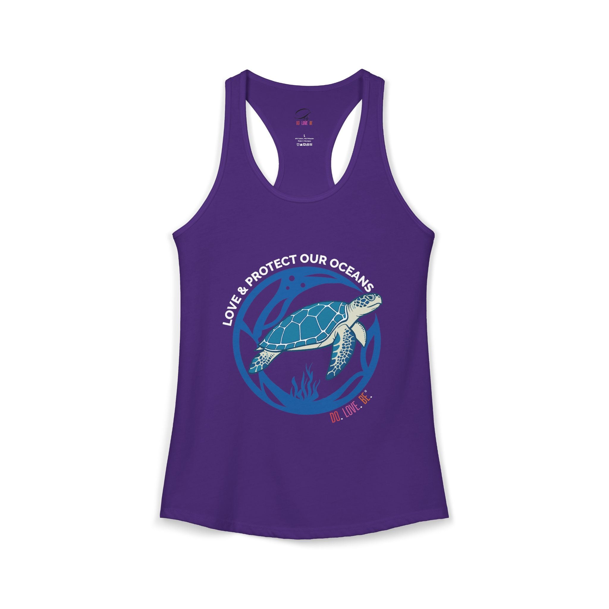 Womens Graphic Tee Sea Turtle Collection Tank top by Do. Love. Be