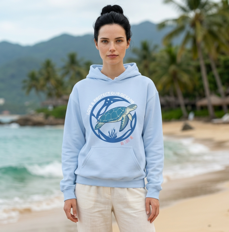 Womens sea turtle graphic hoodie by DO. LOVE. BE. Apparel